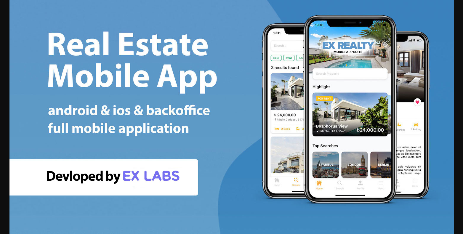 Real Estate Mobile App with Web Admin